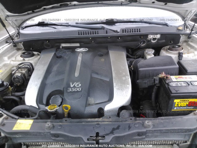 KM8SC73E94U603863 - 2004 HYUNDAI SANTA FE GLS/LX SILVER photo 10