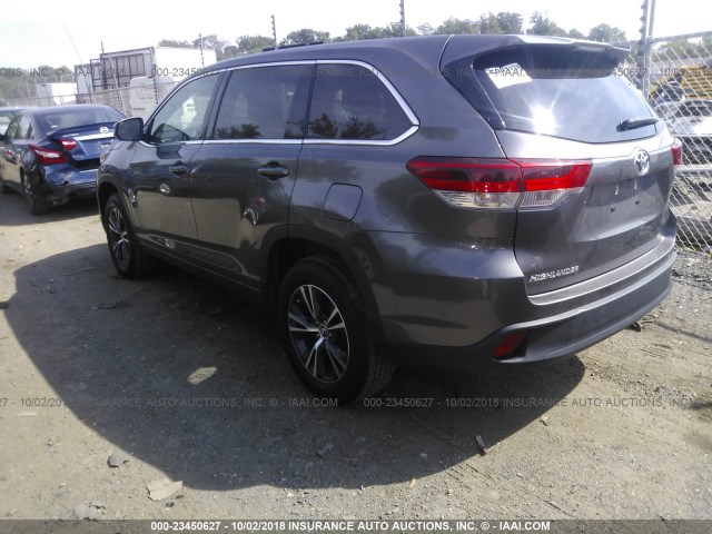 5TDZZRFH2HS203429 - 2017 TOYOTA HIGHLANDER LE/LE PLUS GRAY photo 3