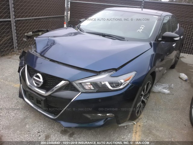 1N4AA6AP5JC367627 - 2018 NISSAN MAXIMA 3.5S/SV/SL/SR/PLAT BLUE photo 2