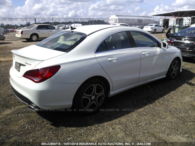 WDDSJ4GB9EN125406 - 2014 MERCEDES-BENZ CLA 250 4MATIC WHITE photo 4