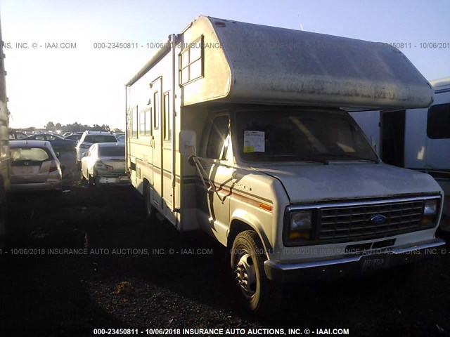 1FDKE30G3KHB81992 - 1989 FORD ECONOLINE E350 CUTAWAY VAN WHITE photo 1