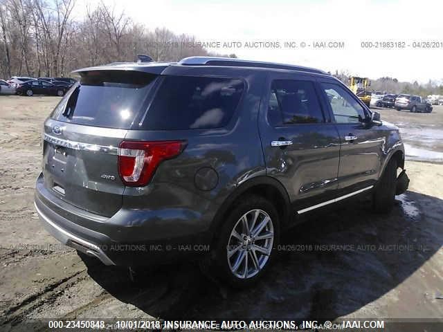 1FM5K8F85HGD24314 - 2017 FORD EXPLORER LIMITED Grau Foto 4