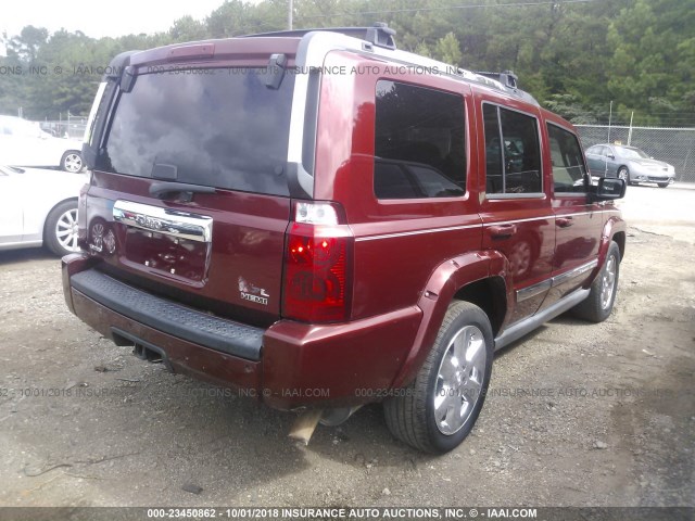 1J8HH58276C369193 - 2006 JEEP COMMANDER LIMITED BURGUNDY photo 4