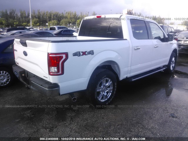 1FTEW1E86GKF30805 - 2016 FORD F150 SUPERCREW WHITE photo 4