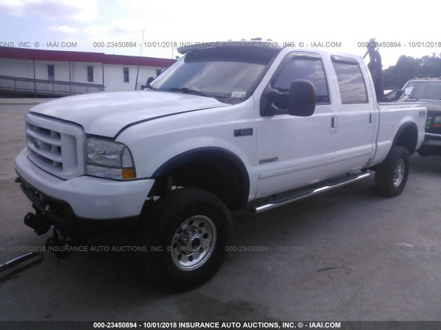 1FTSW31P73EC50217 - 2003 FORD F350 SRW SUPER DUTY WHITE photo 2