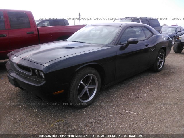 2B3CJ4DV3AH200702 - 2010 DODGE CHALLENGER SE BLACK photo 2