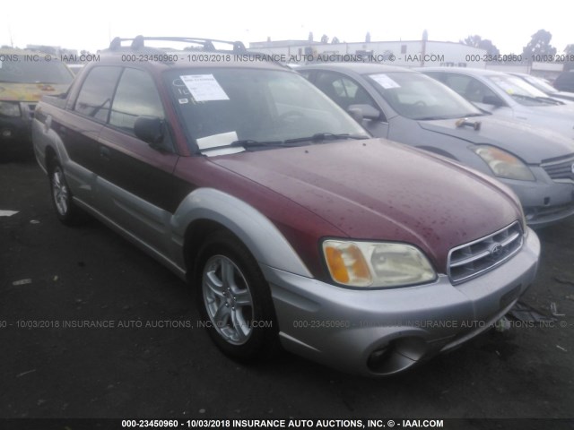 4S4BT62C836110401 - 2003 SUBARU BAJA SPORT RED photo 1