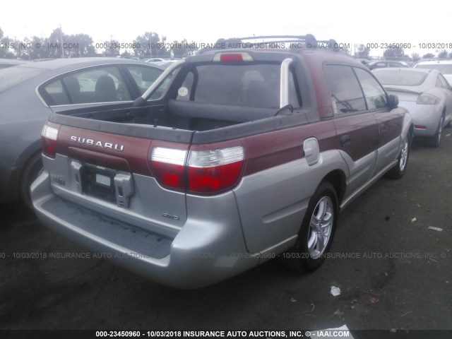 4S4BT62C836110401 - 2003 SUBARU BAJA SPORT RED photo 4