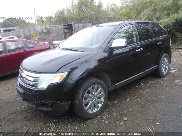 2FMDK38C08BB28501 - 2008 FORD EDGE SEL BLACK photo 2