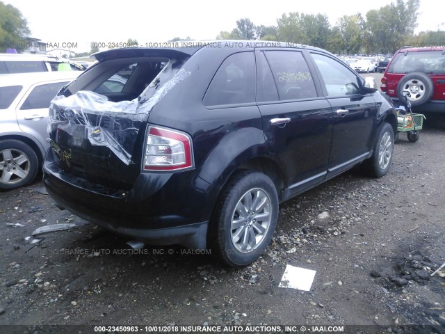 2FMDK38C08BB28501 - 2008 FORD EDGE SEL BLACK photo 4