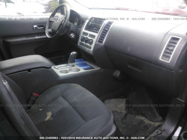 2FMDK38C08BB28501 - 2008 FORD EDGE SEL BLACK photo 5