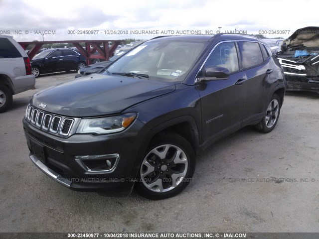 3C4NJCCB8JT358114 - 2018 JEEP COMPASS LIMITED GRAY photo 2