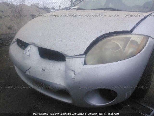 4A3AK24F66E045803 - 2006 MITSUBISHI ECLIPSE GS SILVER photo 6