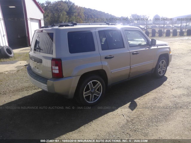 1J8FF48B89D182762 - 2009 JEEP PATRIOT LIMITED TAN photo 4