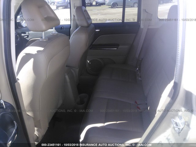 1J8FF48B89D182762 - 2009 JEEP PATRIOT LIMITED TAN photo 8