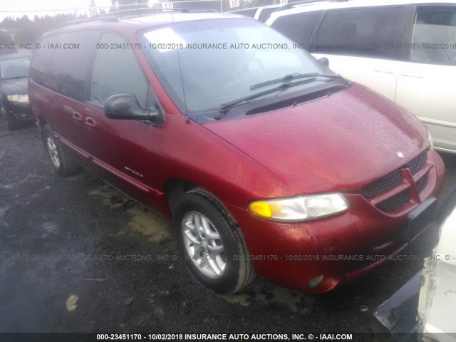 1B4GP44G1YB755325 - 2000 DODGE GRAND CARAVAN SE/SPORT MAROON photo 1