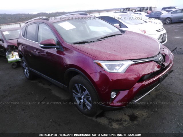 2T3RFREV5JW814446 - 2018 TOYOTA RAV4 ADVENTURE/XLE MAROON photo 1
