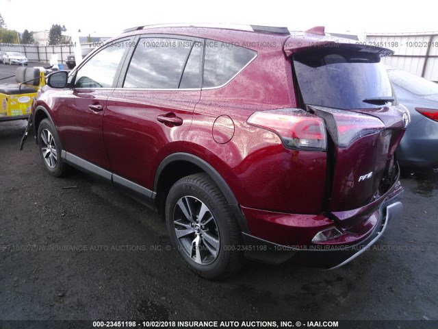 2T3RFREV5JW814446 - 2018 TOYOTA RAV4 ADVENTURE/XLE MAROON photo 3