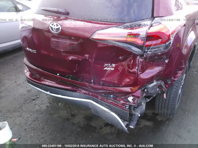 2T3RFREV5JW814446 - 2018 TOYOTA RAV4 ADVENTURE/XLE MAROON photo 6