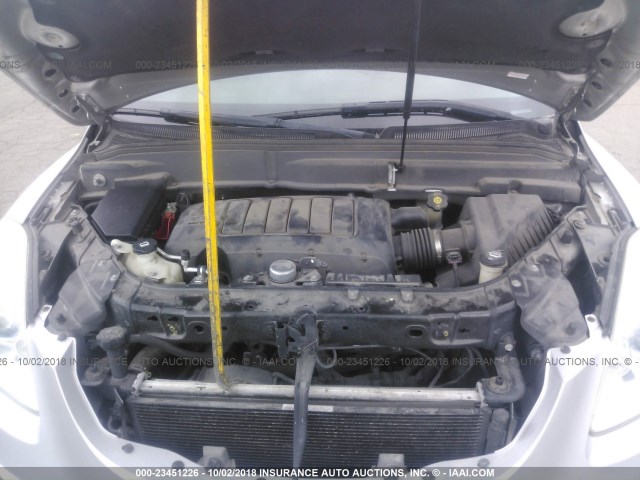 5GALVCED2AJ206848 - 2010 BUICK ENCLAVE CXL 灰色 照片 10