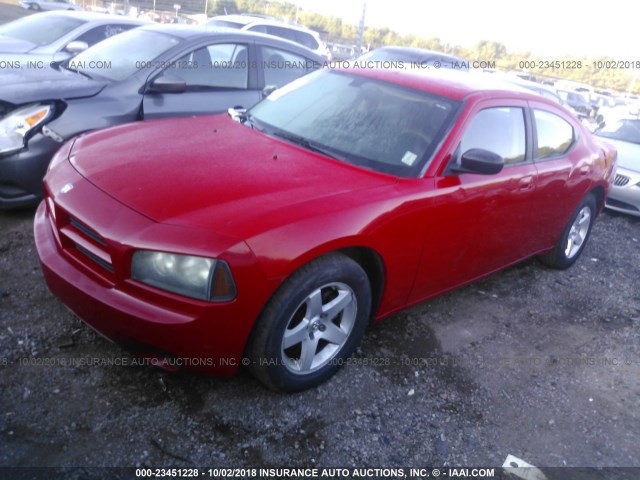 2B3KA43D89H519917 - 2009 DODGE CHARGER Qırmızı foto 2