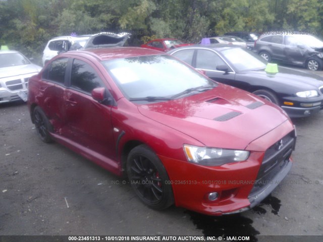 JA32W8FV1AU024745 - 2010 MITSUBISHI LANCER EVOLUTION GSR RED photo 1