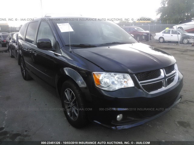 2C4RDGCG2HR859945 - 2017 DODGE GRAND CARAVAN SXT BLACK photo 1