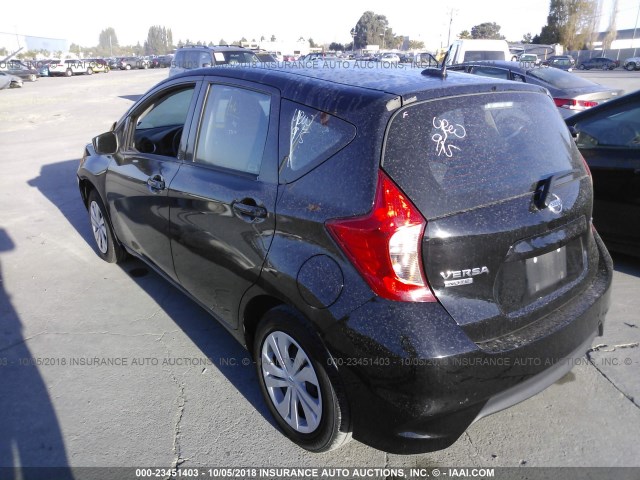 3N1CE2CP0HL361507 - 2017 NISSAN VERSA NOTE S/S PLUS/SV/SL/SR BLACK photo 3