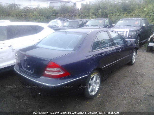 WDBRF64J51F016106 - 2001 MERCEDES-BENZ C 320 PURPLE photo 4