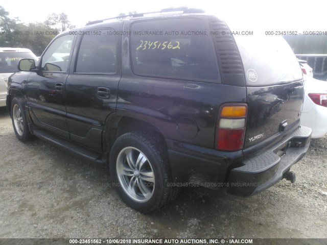 1GKEK63U63J122463 - 2003 GMC YUKON DENALI BLACK photo 3