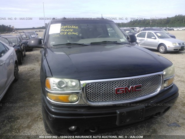 1GKEK63U63J122463 - 2003 GMC YUKON DENALI BLACK photo 6