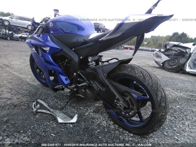 JYARJ28E8HA000300 - 2017 YAMAHA YZFR6 BLUE photo 3