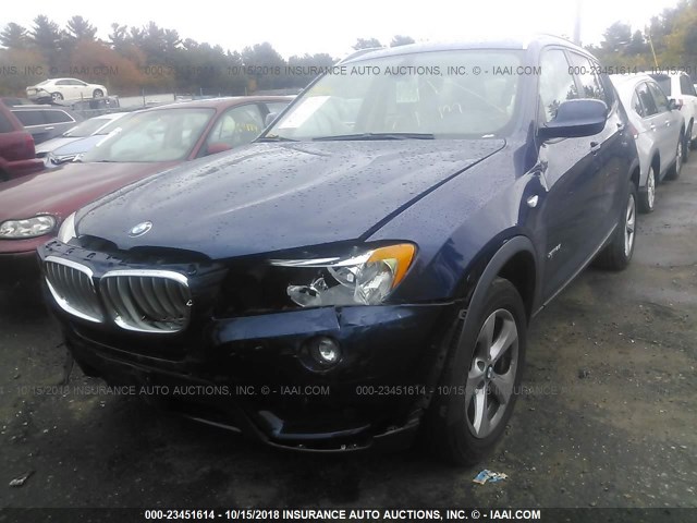 5UXWX5C59CL727682 - 2012 BMW X3 XDRIVE28I BLUE photo 2