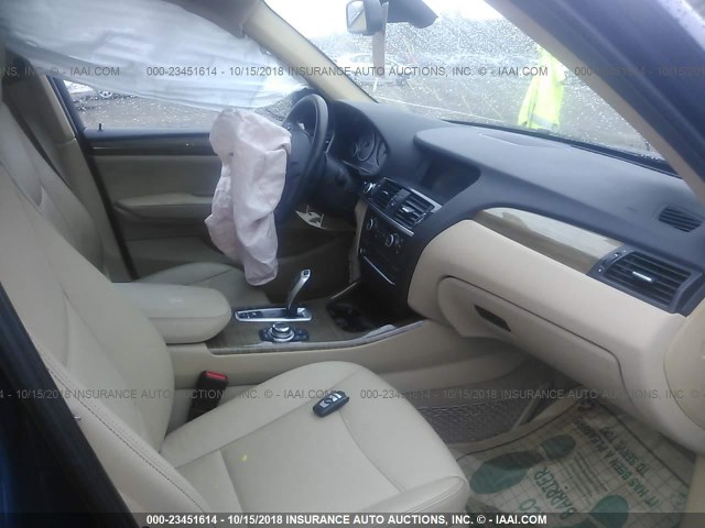 5UXWX5C59CL727682 - 2012 BMW X3 XDRIVE28I BLUE photo 5