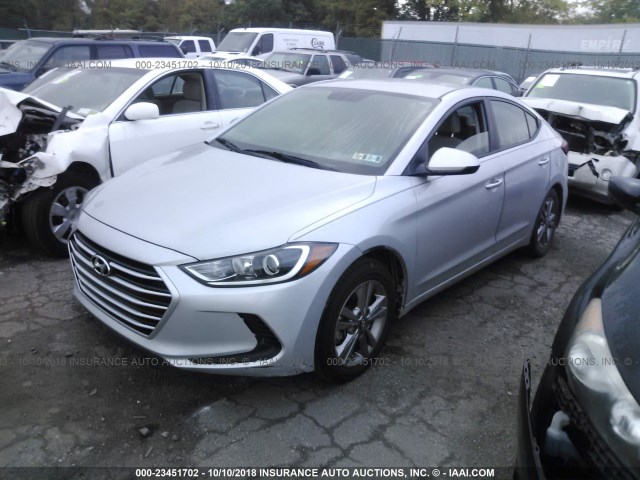 KMHD84LF6HU243409 - 2017 HYUNDAI ELANTRA SE/VALUE/LIMITED SILVER photo 2