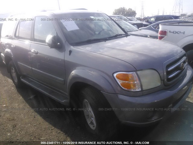 5TDBT48AX2S124877 - 2002 TOYOTA SEQUOIA LIMITED GRAY photo 1