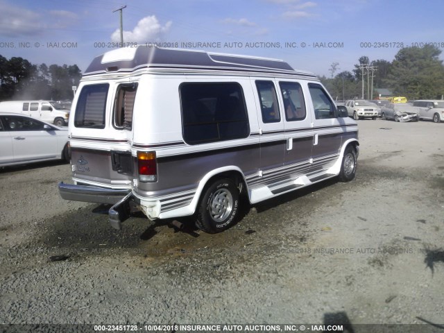 1FDEE14N6PHB84662 - 1993 FORD ECONOLINE E150 VAN WHITE photo 4