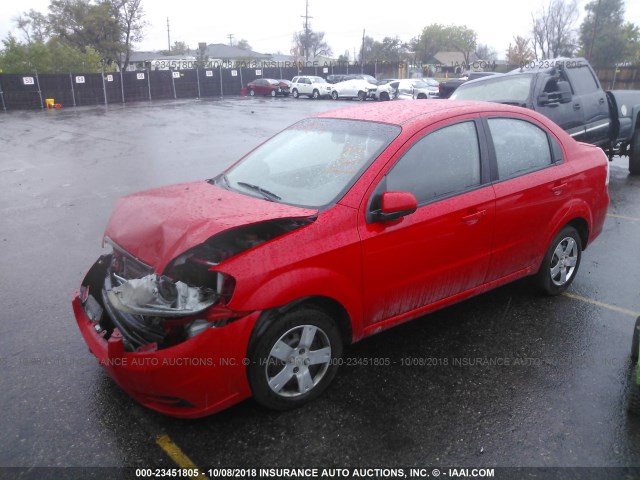 KL1TD5DE1AB065893 - 2010 CHEVROLET AVEO LS/LT Կարմիր լուսանկար 2