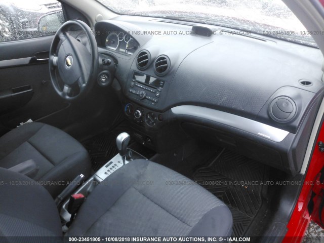 KL1TD5DE1AB065893 - 2010 CHEVROLET AVEO LS/LT Կարմիր լուսանկար 5