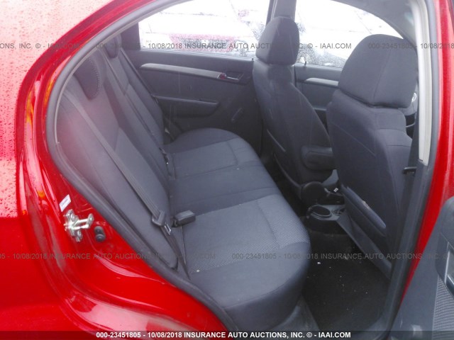 KL1TD5DE1AB065893 - 2010 CHEVROLET AVEO LS/LT Կարմիր լուսանկար 8