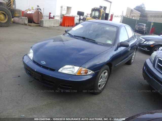 1G1JF524727140436 - 2002 CHEVROLET CAVALIER LS Dark Blue photo 2