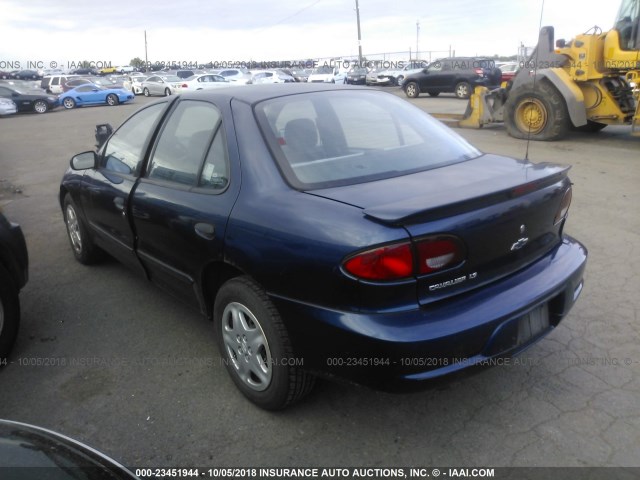 1G1JF524727140436 - 2002 CHEVROLET CAVALIER LS Dark Blue photo 3