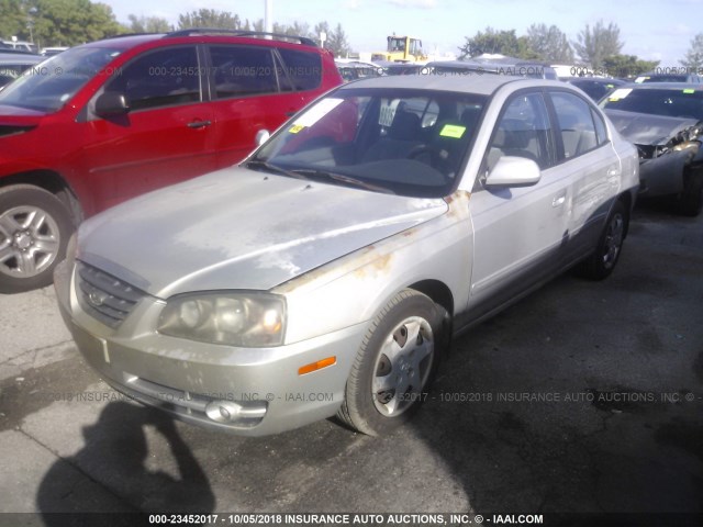 KMHDN46D26U312211 - 2006 HYUNDAI ELANTRA GLS/GT/LIMITED SILVER photo 2