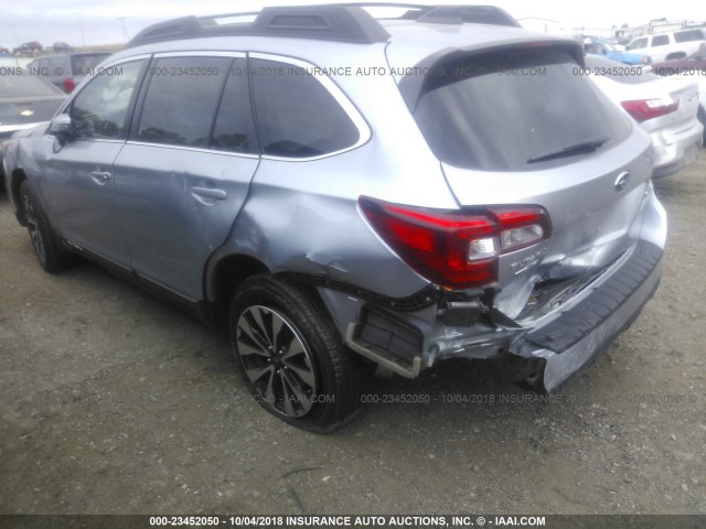 4S4BSAKC4H3220408 - 2017 SUBARU OUTBACK 2.5I LIMITED SILVER photo 6