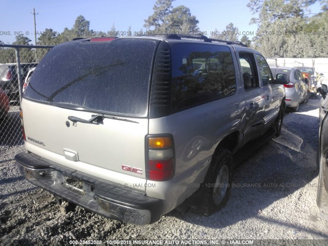 1GKFK16Z44J307580 - 2004 GMC YUKON XL K1500 GRAY photo 4