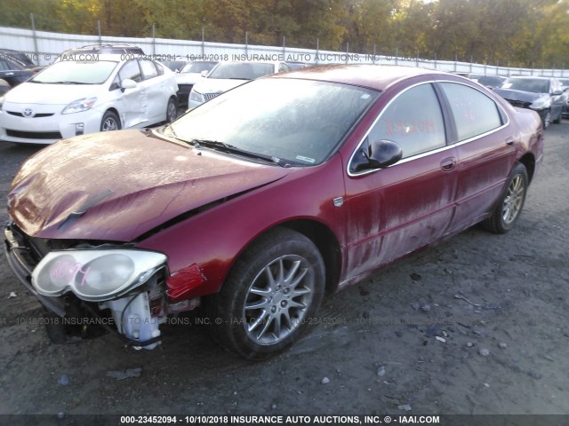 2C3HE66G82H199846 - 2002 CHRYSLER 300M RED photo 2