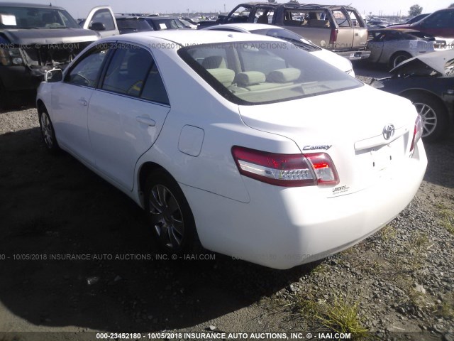 4T1BF3EK3AU543285 - 2010 TOYOTA CAMRY SE/LE/XLE 白色 照片 3