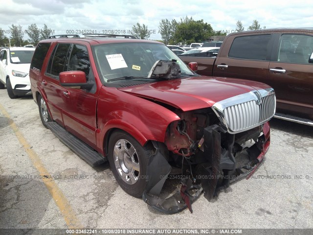 5LMFU27545LJ15839 - 2005 LINCOLN NAVIGATOR Czerwony zdjęcie 1