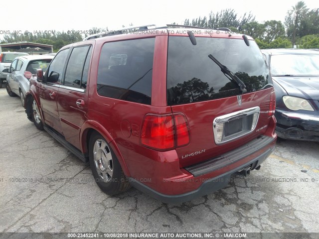 5LMFU27545LJ15839 - 2005 LINCOLN NAVIGATOR Czerwony zdjęcie 3