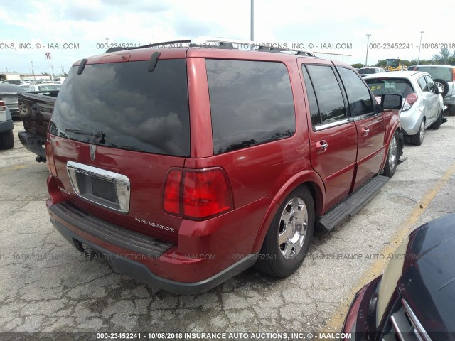 5LMFU27545LJ15839 - 2005 LINCOLN NAVIGATOR Czerwony zdjęcie 4
